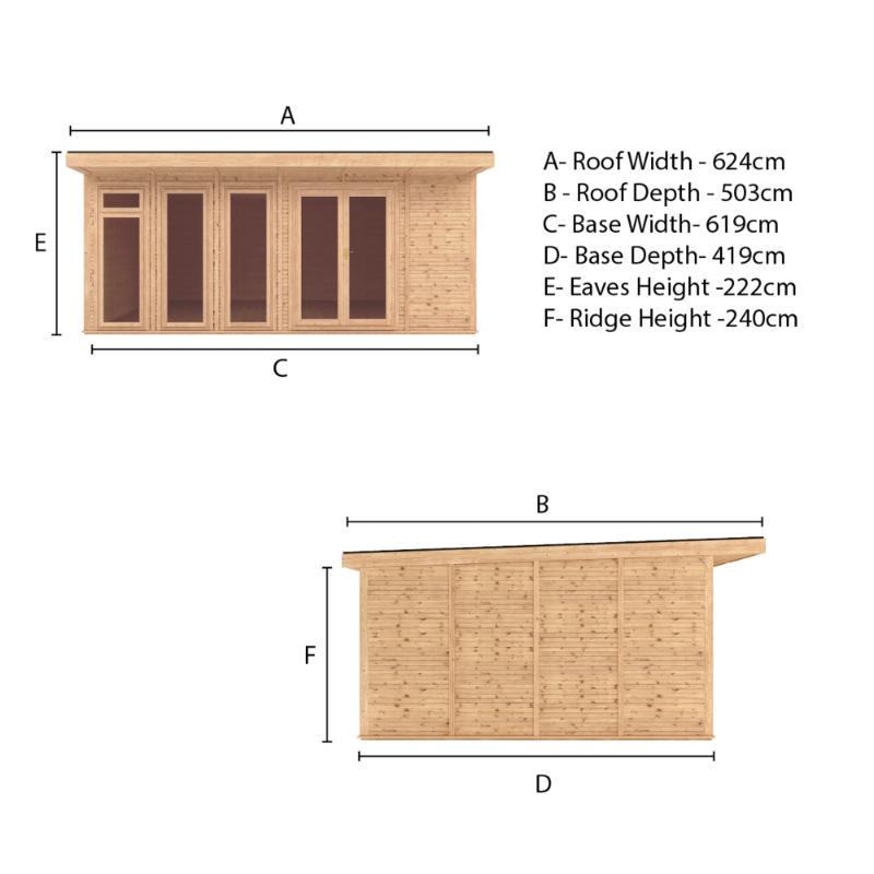 Sherwood Edwinstowe Insulated Garden Room - 6m x 4m (72mm)