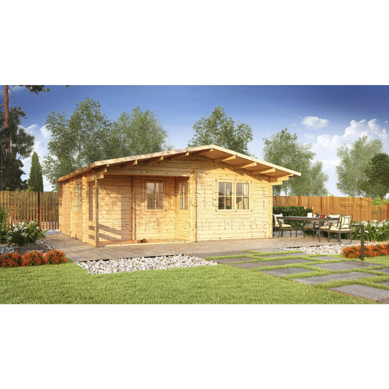 Eurovudas Fay Log Cabin - 6m x 6m