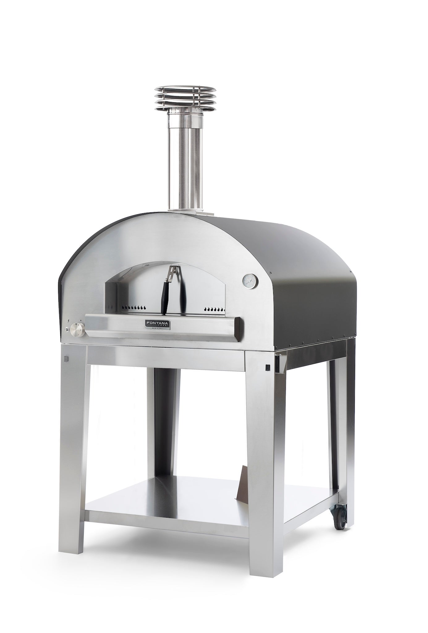 Fontana Forni Marinara Duel Fuel Pizza Oven BUILD IN - Rosso/Anthracite/Stainless Steel Fontana Forni