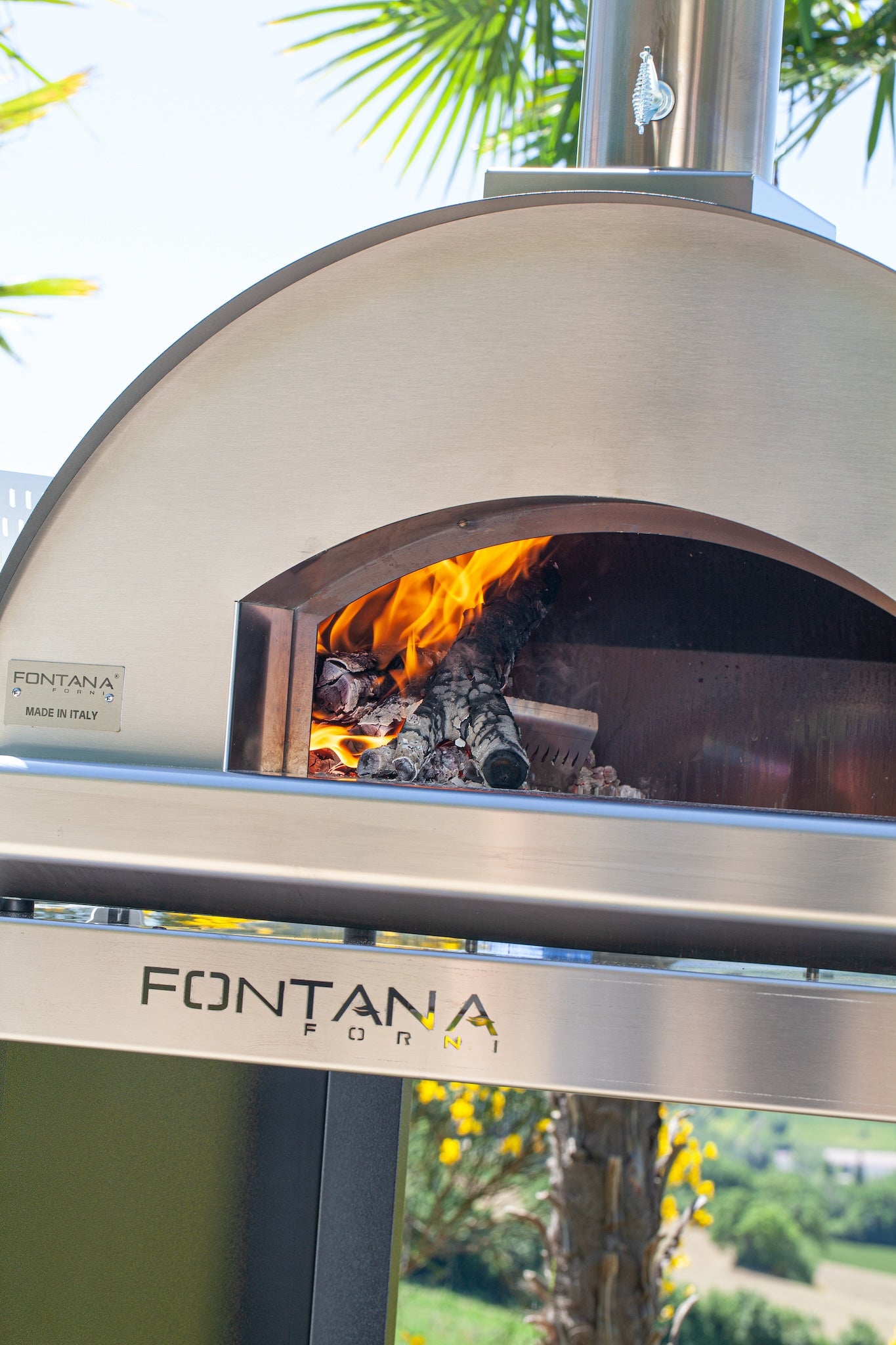 Fontana Forni Marinara Duel Fuel Pizza Oven BUILD IN - Rosso/Anthracite/Stainless Steel Fontana Forni