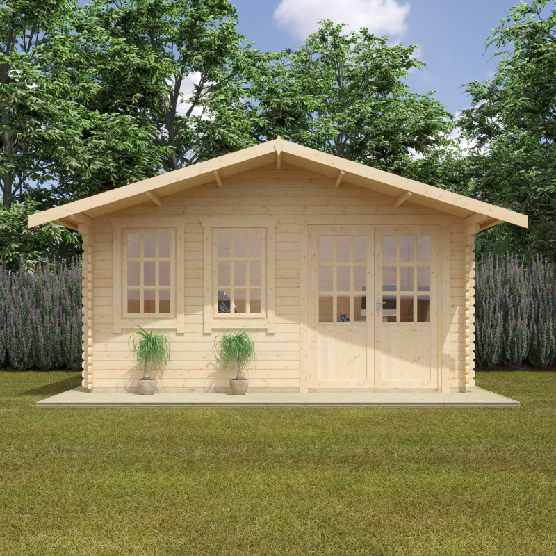 Woodlands The Forde Apex Log Cabin - 12ft x 16ft (44mm)