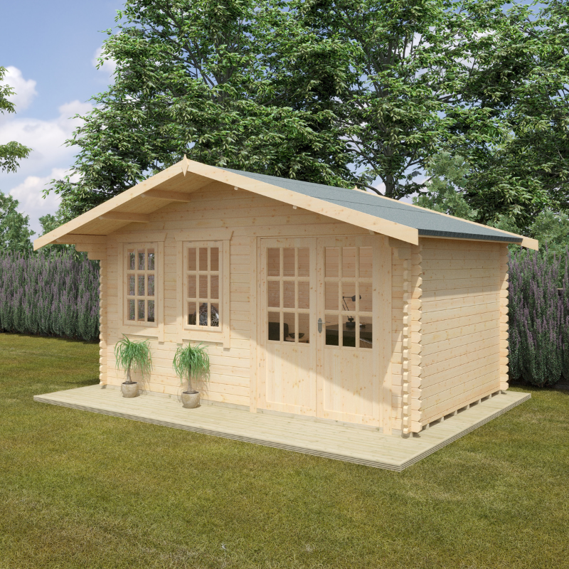 Woodlands The Forde Apex Log Cabin - 10ft x 16ft (44mm)