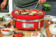 GRLLR Tokyo Shichirin Round Table Top Barbecue - Black/Red/White Grllr