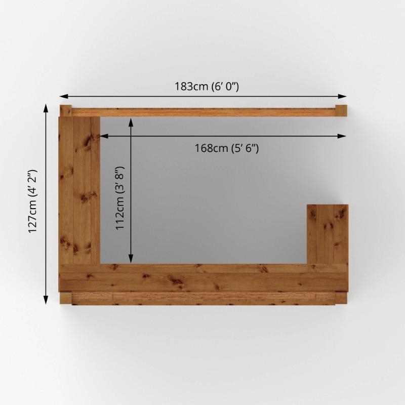 Mercia Premium Pressure Treated Garden Bar - 6ft x 4ft