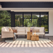 Happy Cocooning Lagune Round 60 Gas Fire Pit - Teak Happy Cocooning