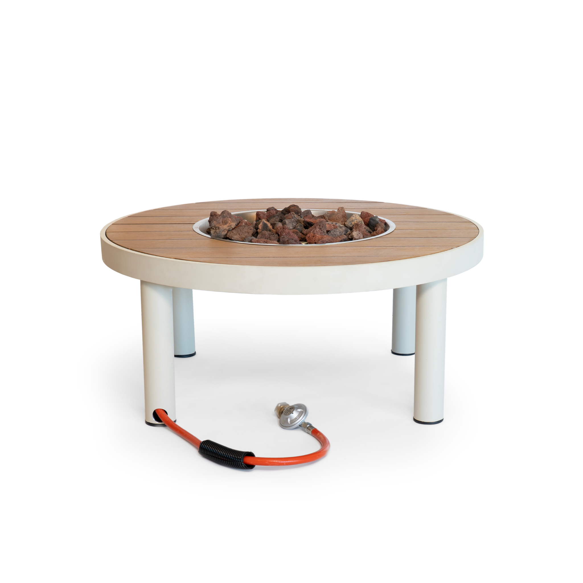 Happy Cocooning Riviera 80 Round Fire Table - Oyster Beige Happy Cocooning