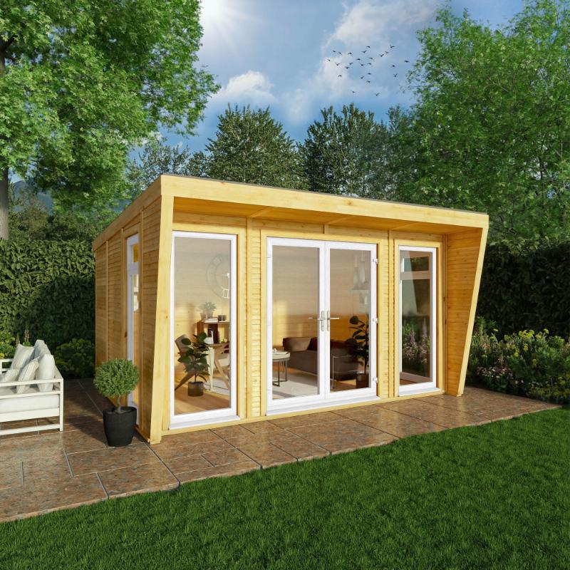 Sherwood Harlow Insulated Garden Room - 4m x 3m (72mm)