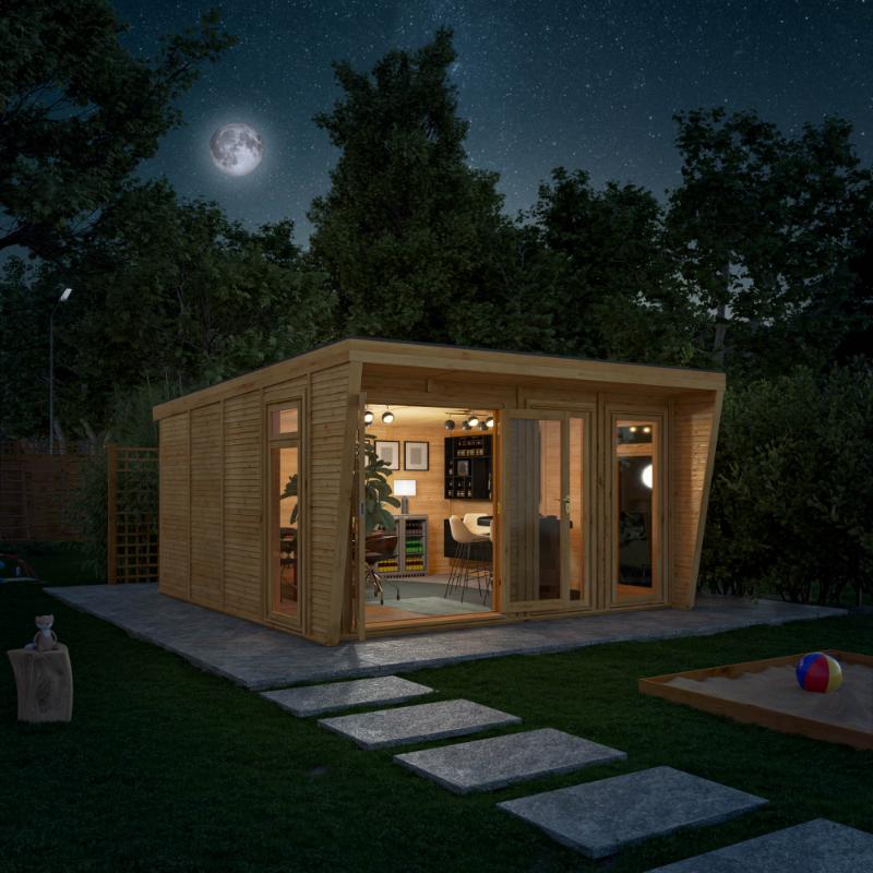 Sherwood Harlow Insulated Garden Room - 4m x 4m (72mm)