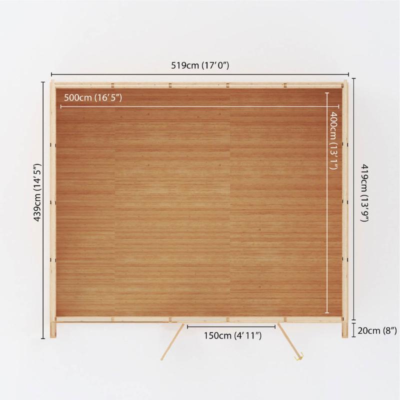 Sherwood Harlow Insulated Garden Room - 5m x 4m (72mm)