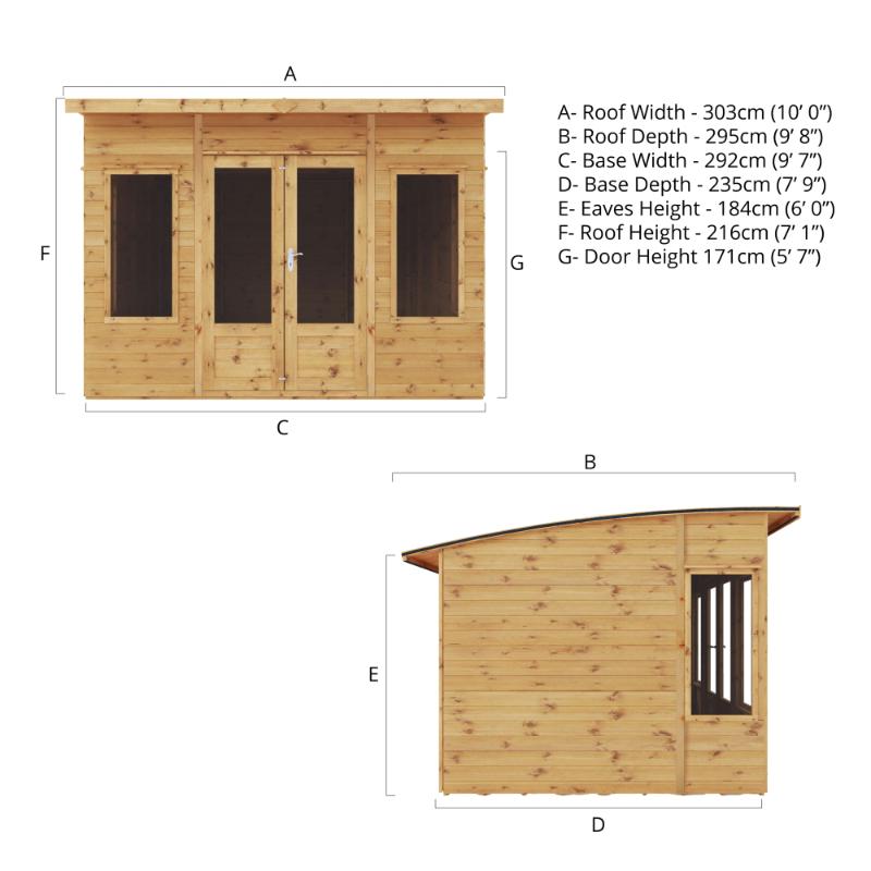 Mercia Premium Helios Summerhouse - 10ft x 8ft