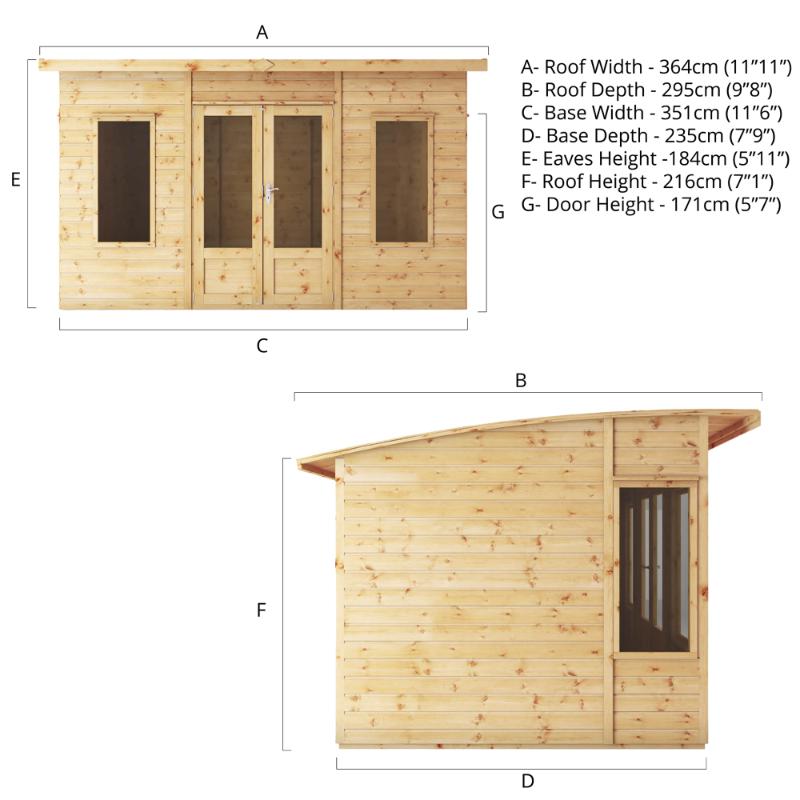 Mercia Premium Helios Summerhouse - 12ft x 8ft