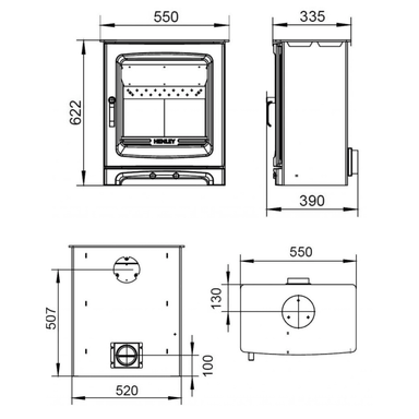 Henley Stoves Alderwood 5kW Wood Burning Stove Henley Stoves