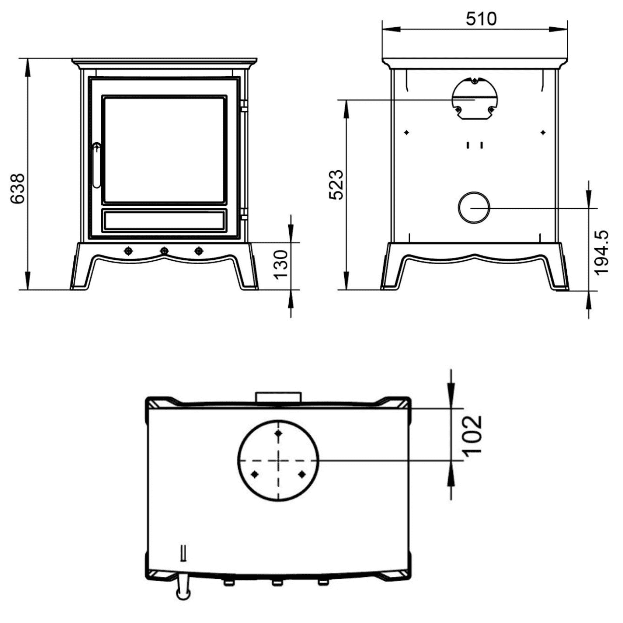 Henley Stoves Ash 8.2kW Multi Fuel Stove Henley Stoves
