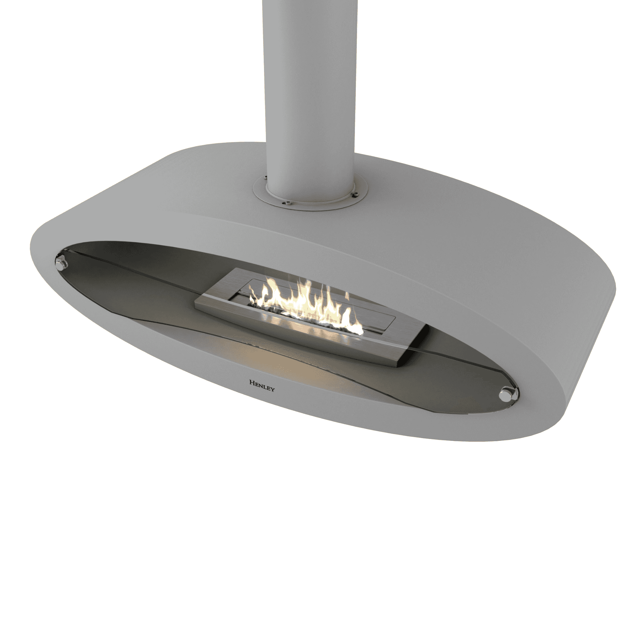 Henley Stoves Budapest Ceiling Mounted Bioethanol Stove - Silver Henley Stoves