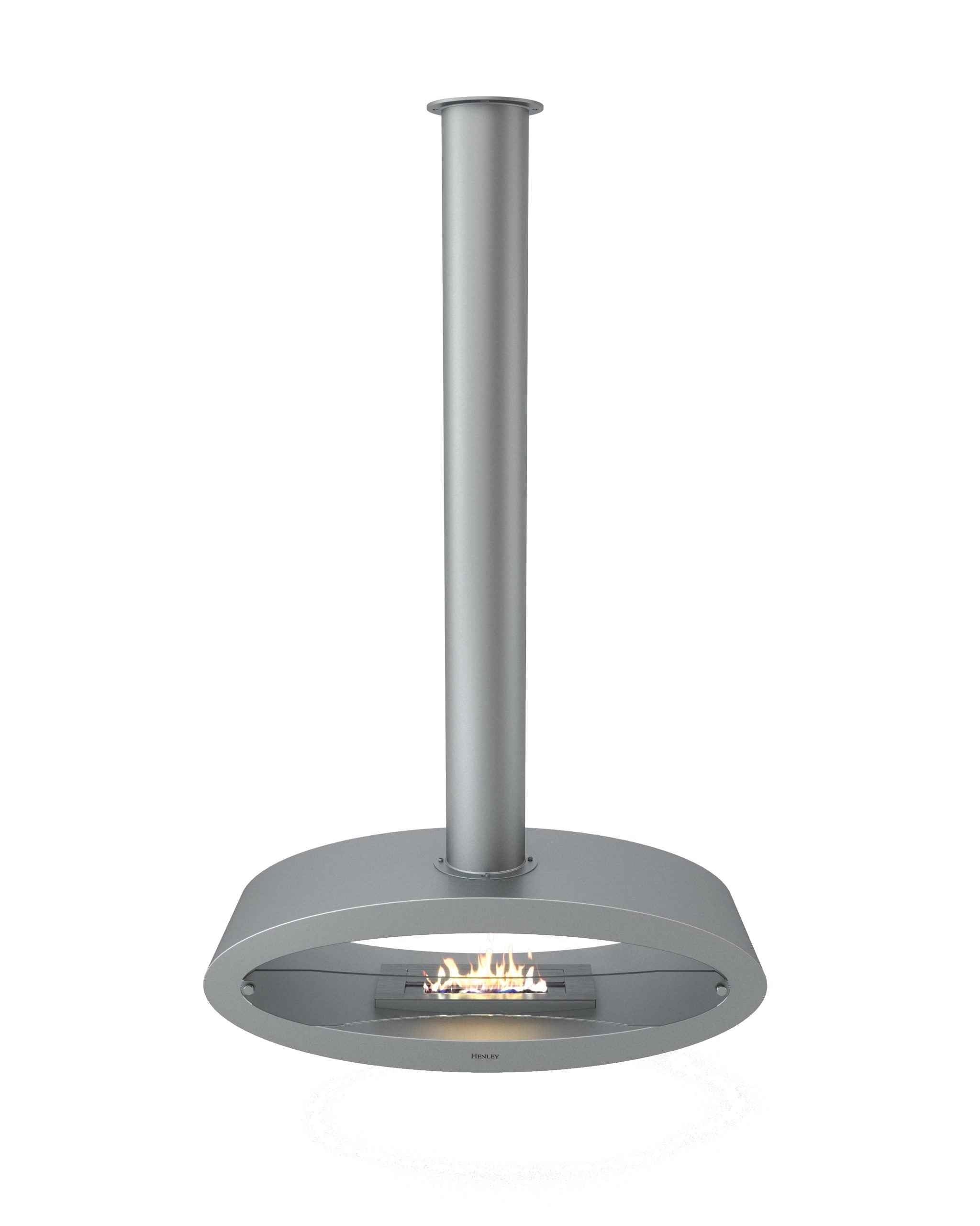 Henley Stoves Budapest Ceiling Mounted Bioethanol Stove - Silver Henley Stoves