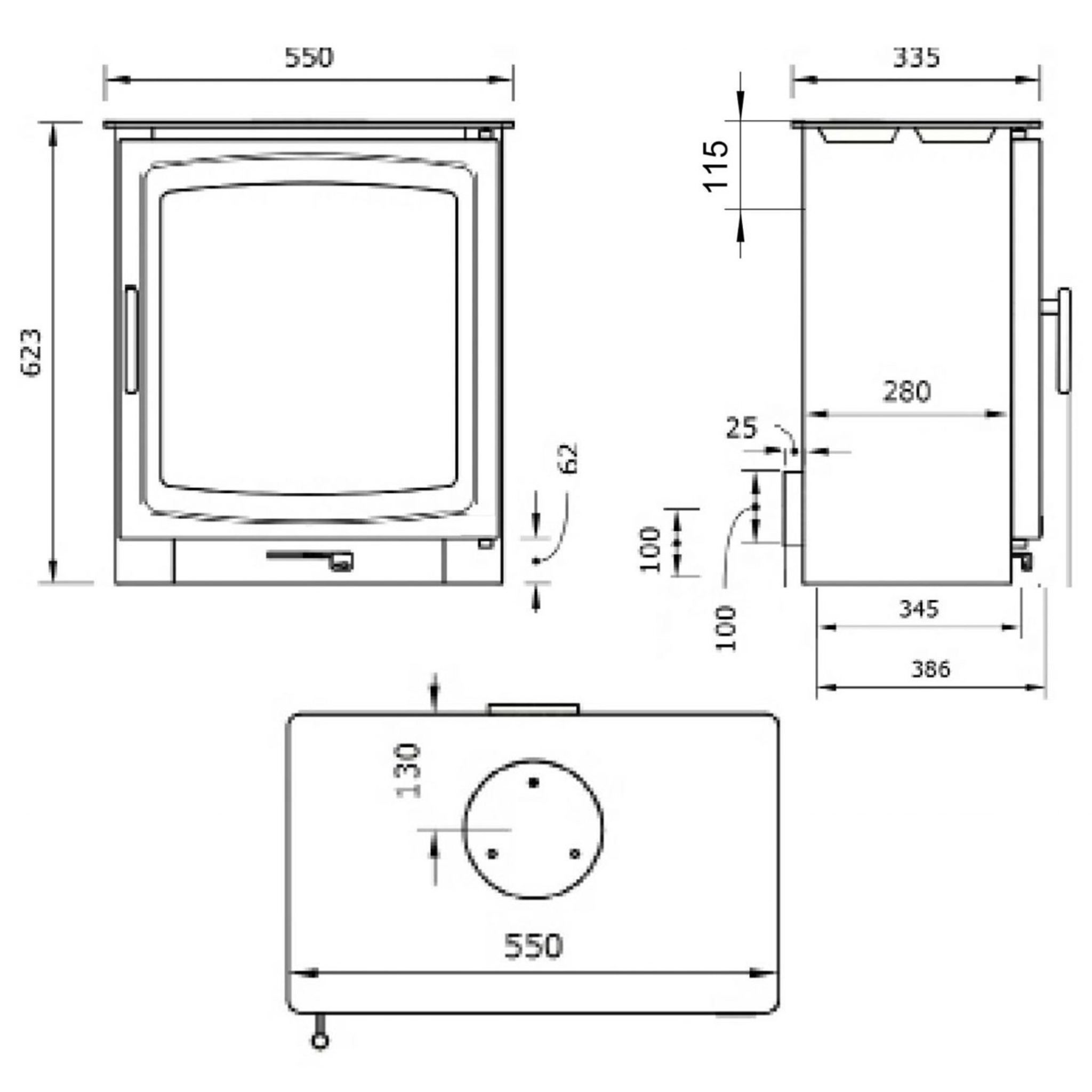 Henley Stoves Burnbright 5kW Wood Burning Stove (Eco) Henley Stoves