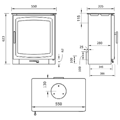 Henley Stoves Burnbright 5kW Wood Burning Stove (Eco) Henley Stoves
