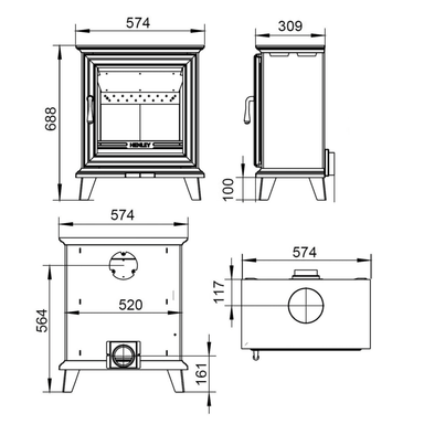Henley Stoves Elmwood 5kW Wood Burning Stove (Eco) Henley Stoves