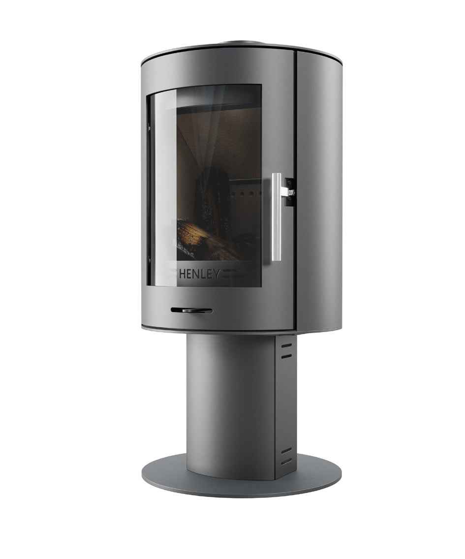 Henley Stoves Geneva Cylinder 5kW Wood Burning Pedestal Stove Henley Stoves