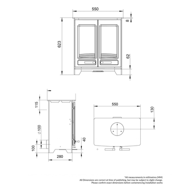 Henley Stoves Hampton 5Kw Twin Door Wood Burning Stove Henley Stoves