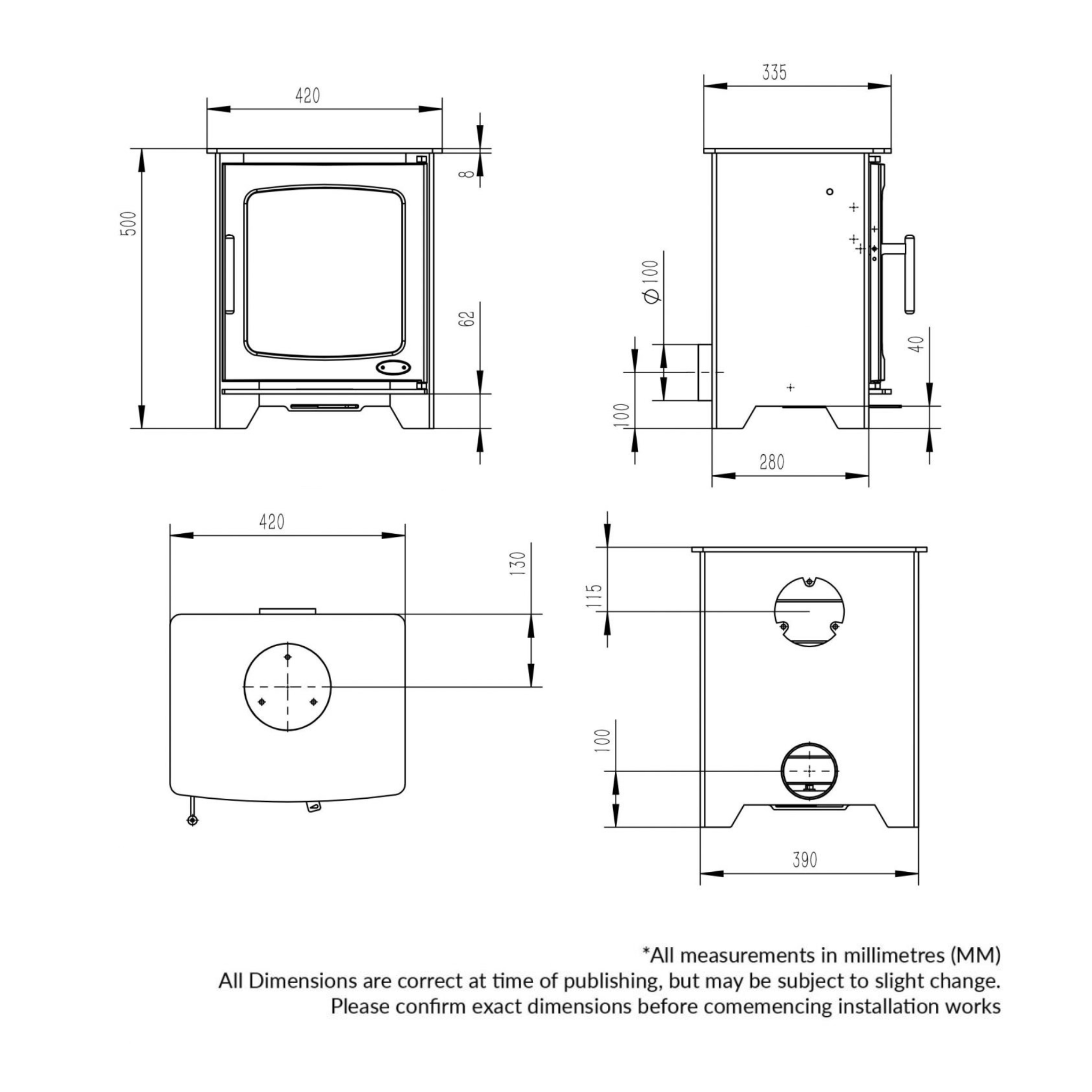 Henley Stoves Hazelwood 4.9kW Compact Wood Burning Stove (Eco) Henley Stoves