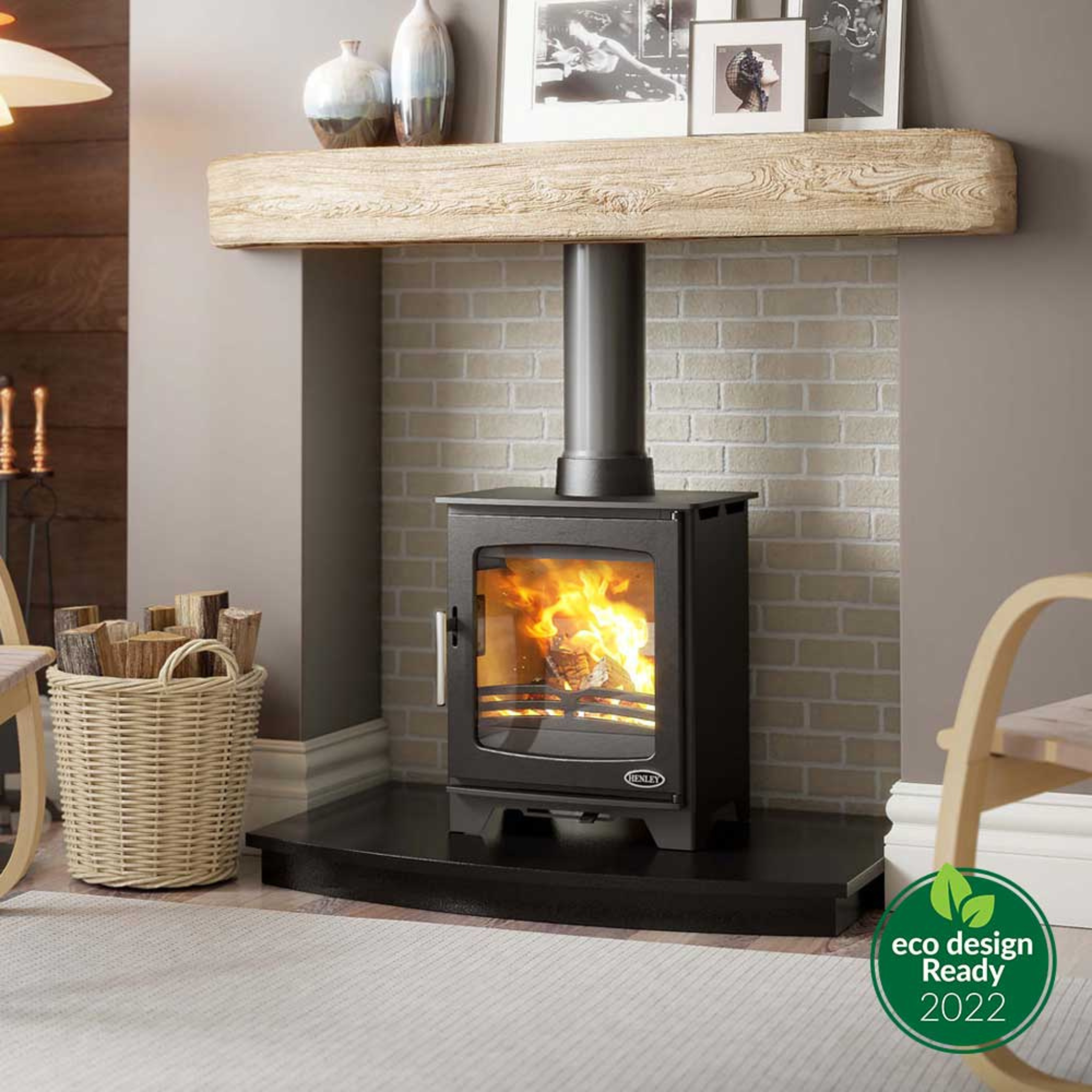 Henley Stoves Hazelwood 4.9kW Compact Wood Burning Stove (Eco) Henley Stoves
