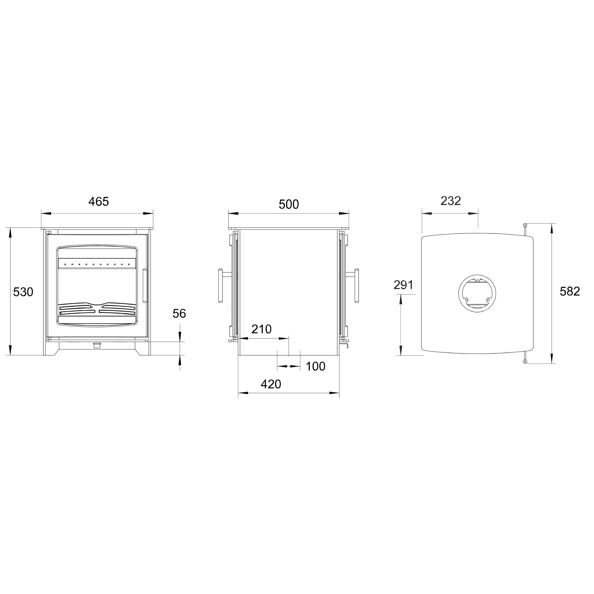 Henley Stoves Hazelwood 6.1kW Double Side Wood Burning Stove (Eco) Henley Stoves