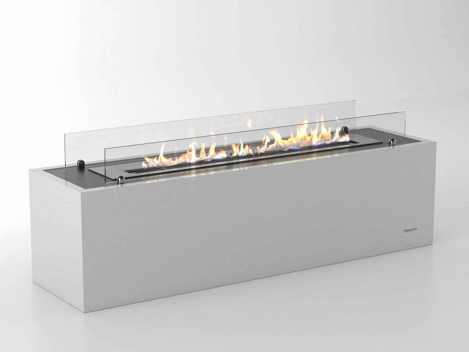 Henley Stoves Mist Freestanding Bioethanol Fire - White Henley Stoves