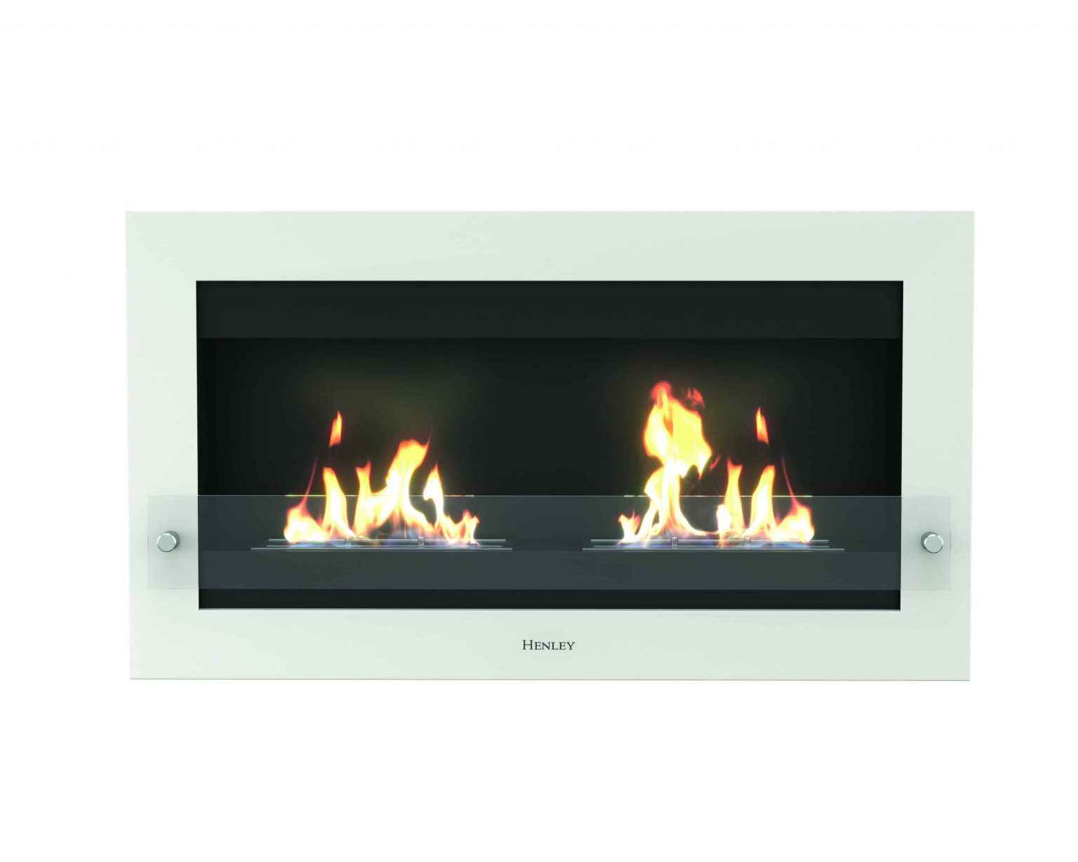 Henley Stoves Oslo 900 Bioethanol Wall Mounted Stove - Black/White Henley Stoves