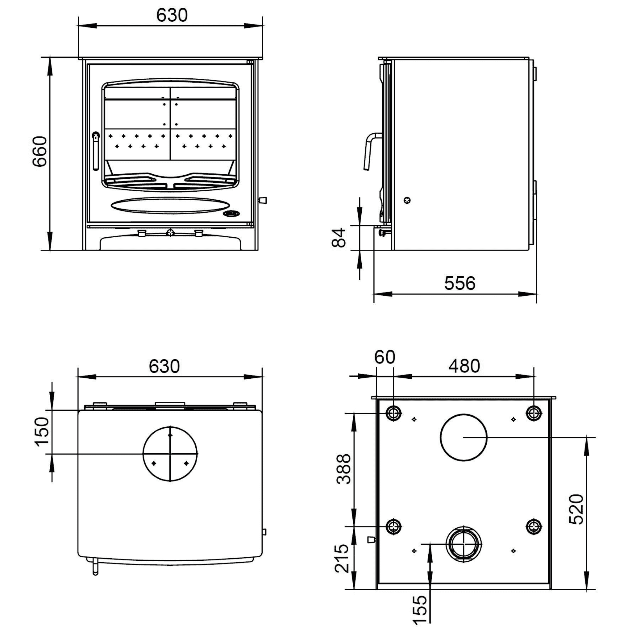 Henley Stoves Sherwood 21kW Multi Fuel Boiler Stove (Eco) Henley Stoves