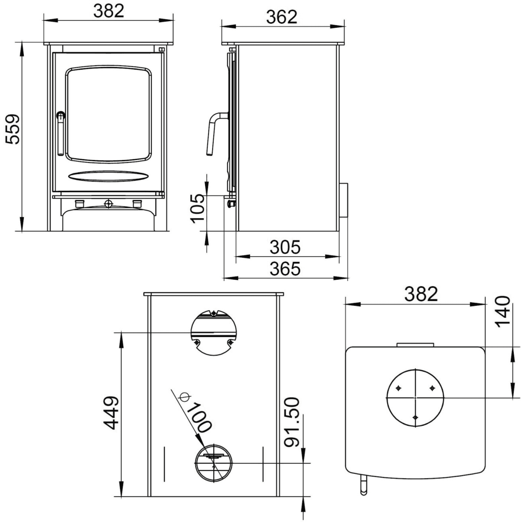 Henley Stoves Sherwood 5kW Multi Fuel Stove (Eco) Henley Stoves