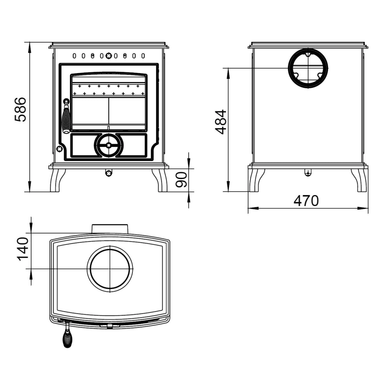 Henley Stoves Aran 5kw Multi Fuel Stove Henley Stoves
