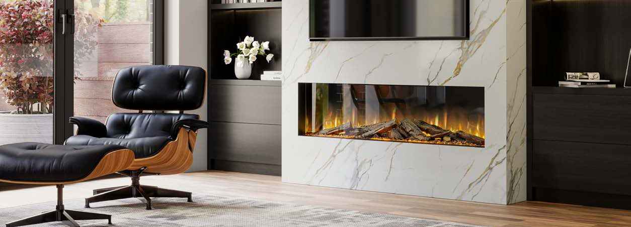Henley Stoves Aurora 1500 3-Sided Electric Fire Henley Stoves