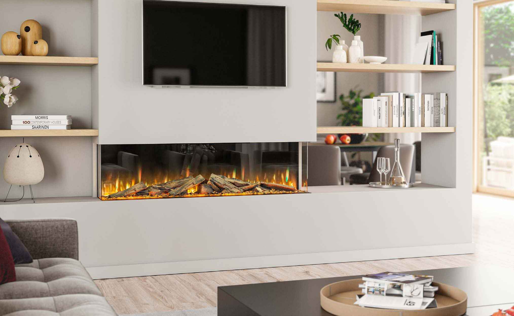 Henley Stoves Aurora 1500 3-Sided Electric Fire Henley Stoves