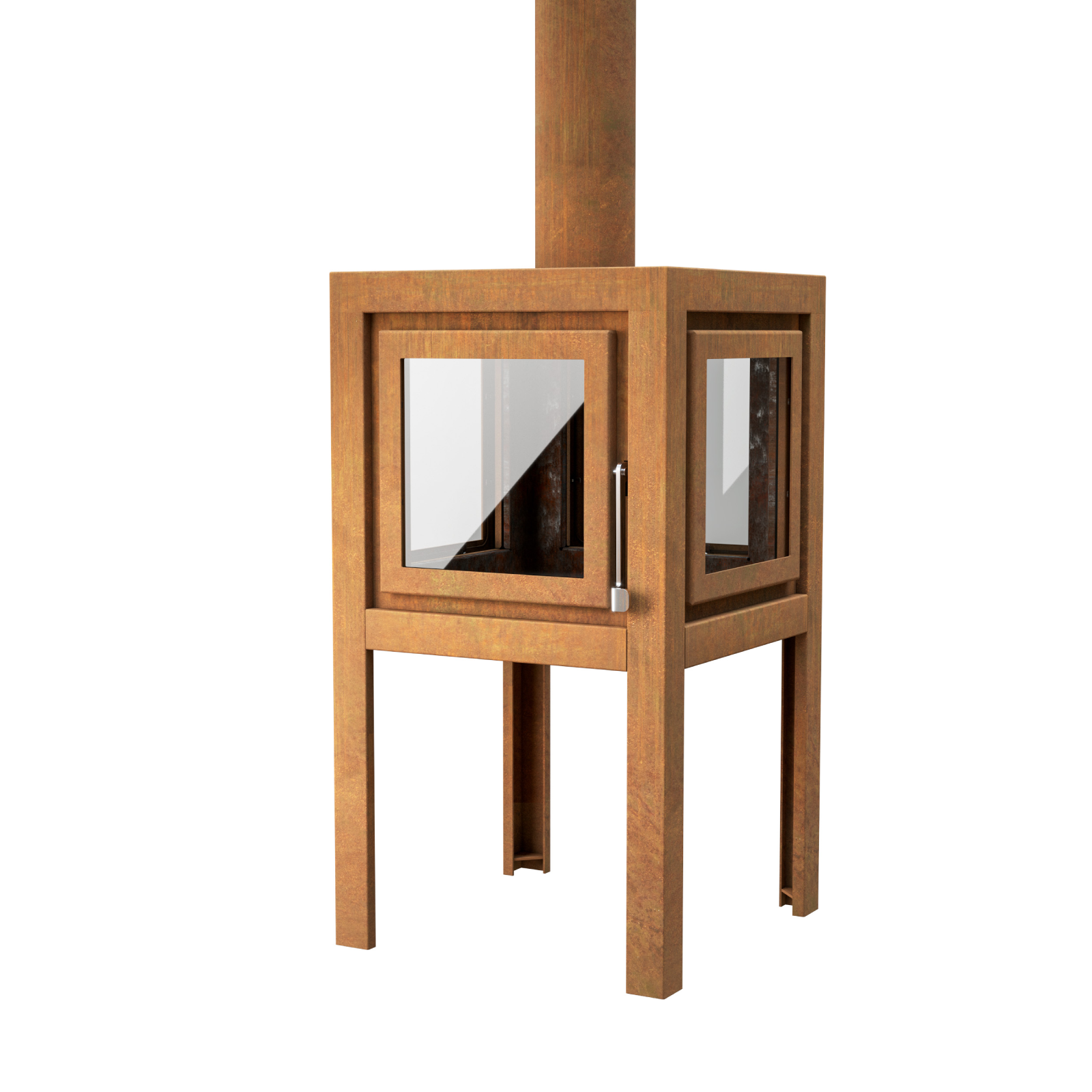 Henley Thor D12 Outdoor Wood Burning Heater - Corten Steel