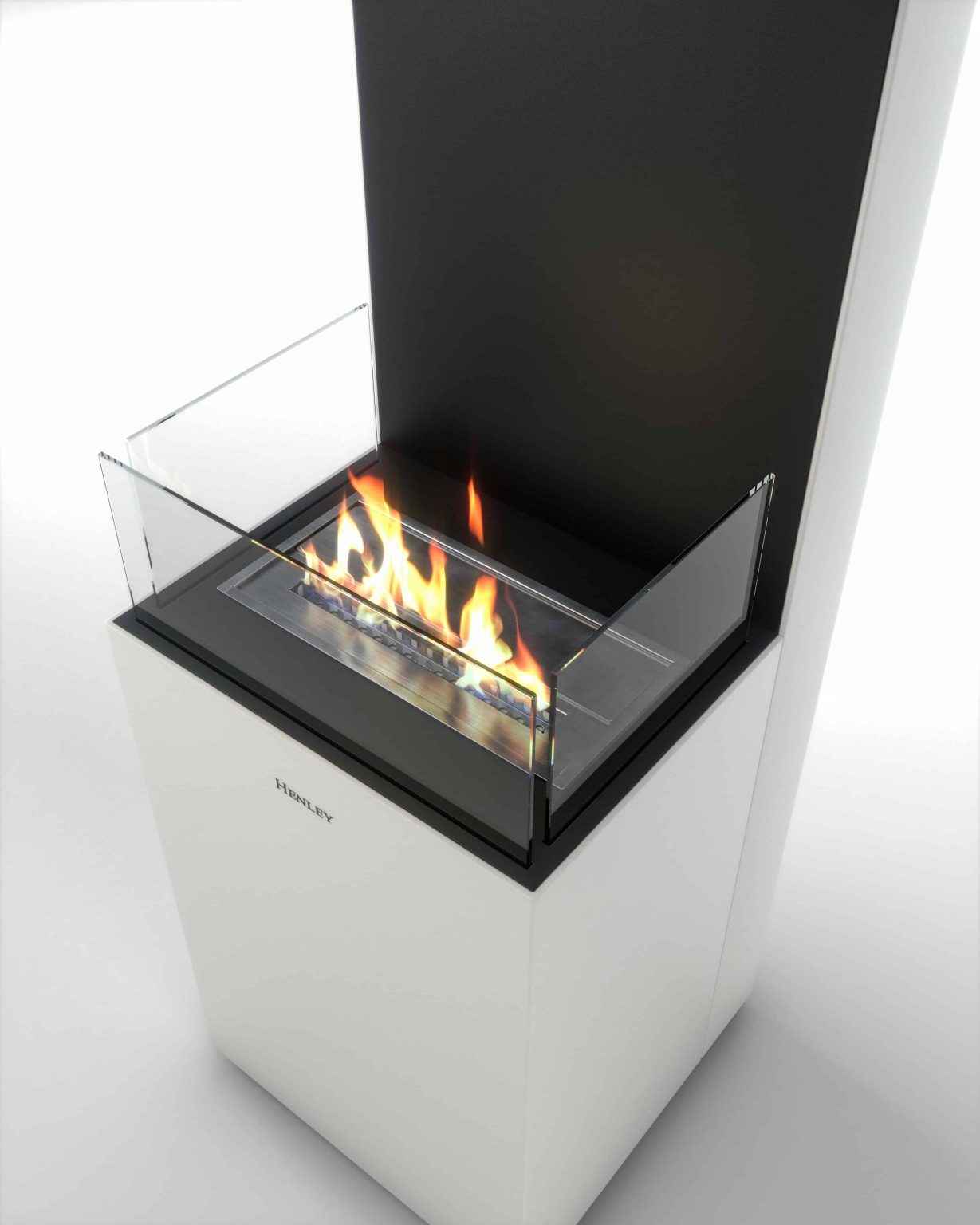 Henley Stoves Vienna Freestanding Bioethanol Stove - Black/White Henley Stoves