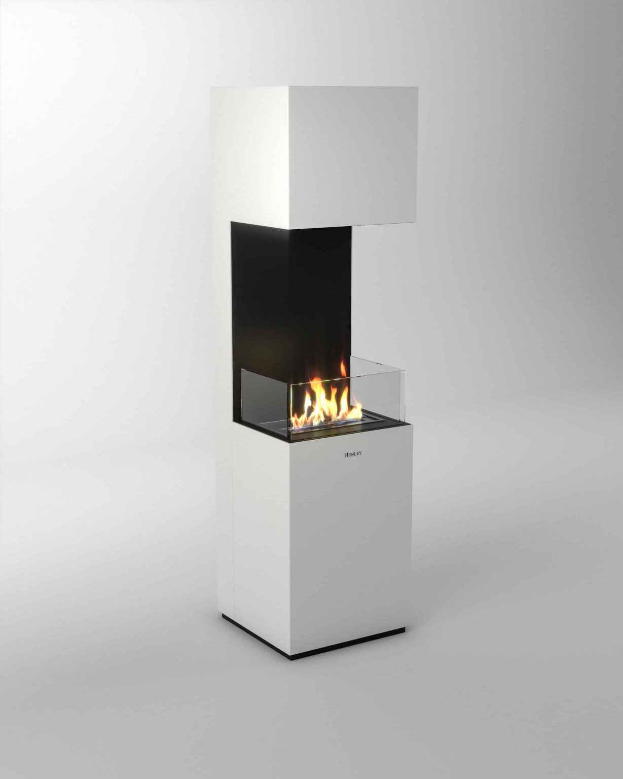 Henley Stoves Vienna Freestanding Bioethanol Stove - Black/White Henley Stoves
