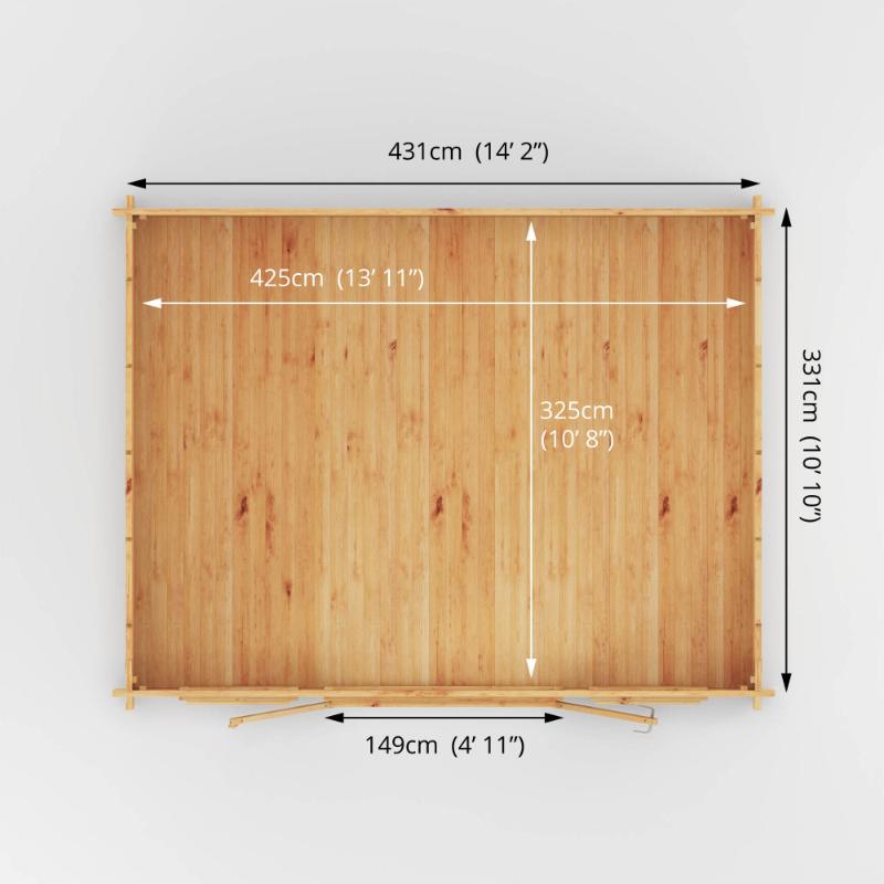 Mercia Home Office Studio - 4.5m x 3.5m (28mm-44mm)