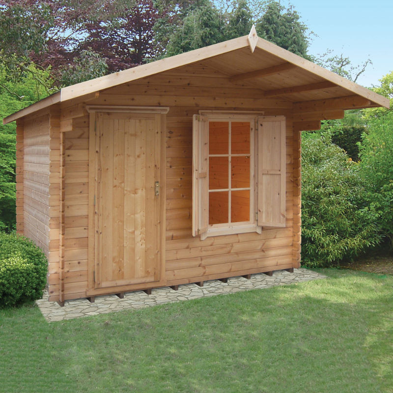 Shire Hopton Log Cabin - 12 x 16