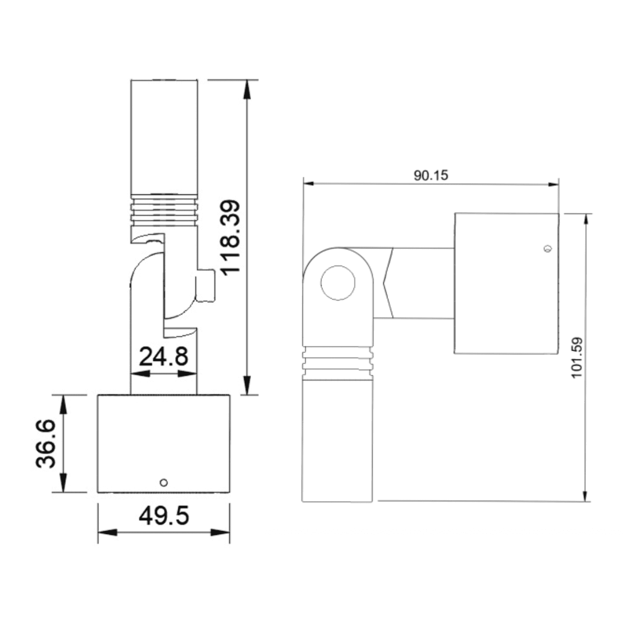 Hudson Lighting Single Wall Spot Light - IP68 Hudson Lighting
