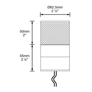 Hunza Mini Bollard Pure LED (Series Circuit) - 50mm Hunza