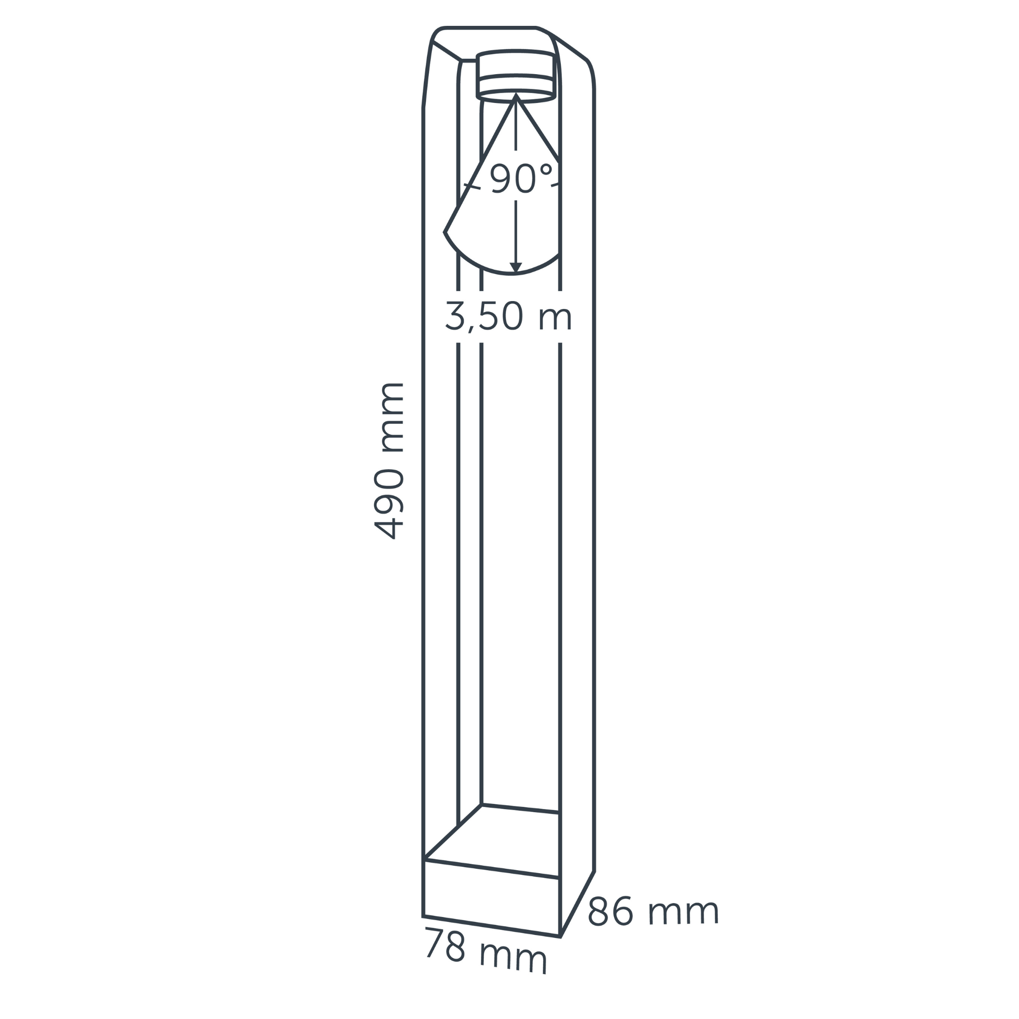 IN-LITE Ace High 12v Path Light (490mm) - Dark Grey