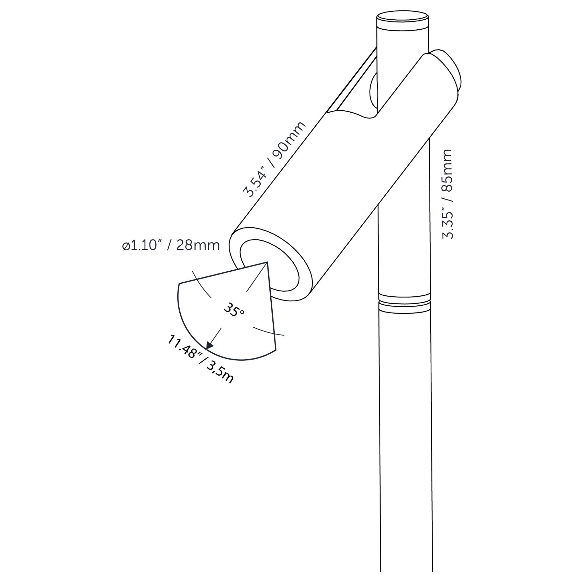 IN-LITE Aim 12v Modular Spike Spot - Black