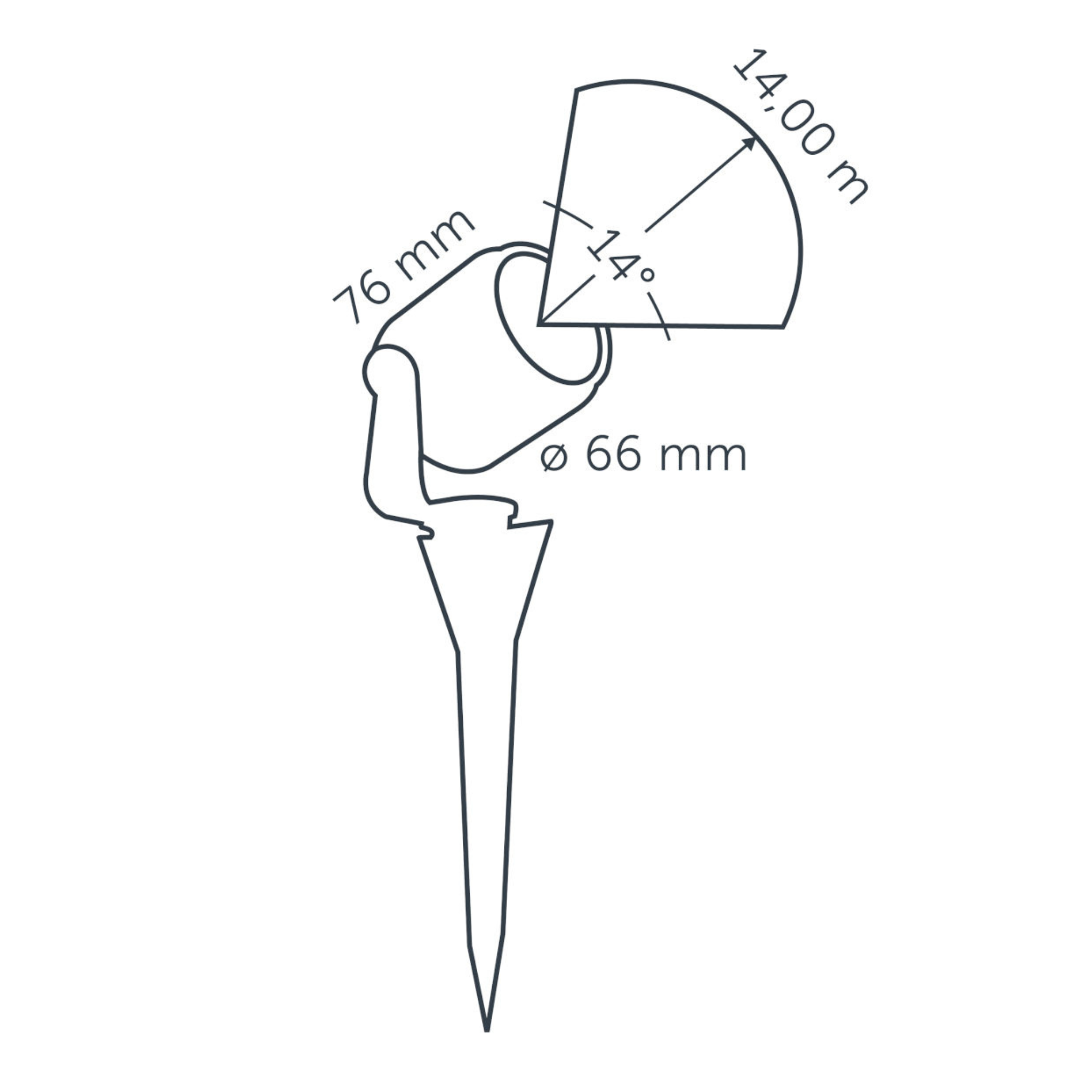 IN-LITE Big Scope Narrow 12v Spike Spot - Black