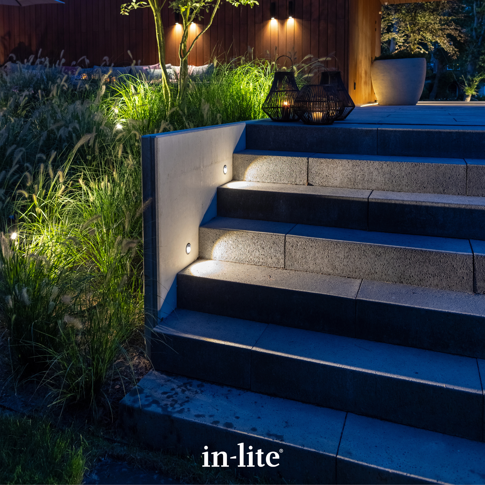 IN-LITE Luna 12v Asymmetric Recessed Light - Black