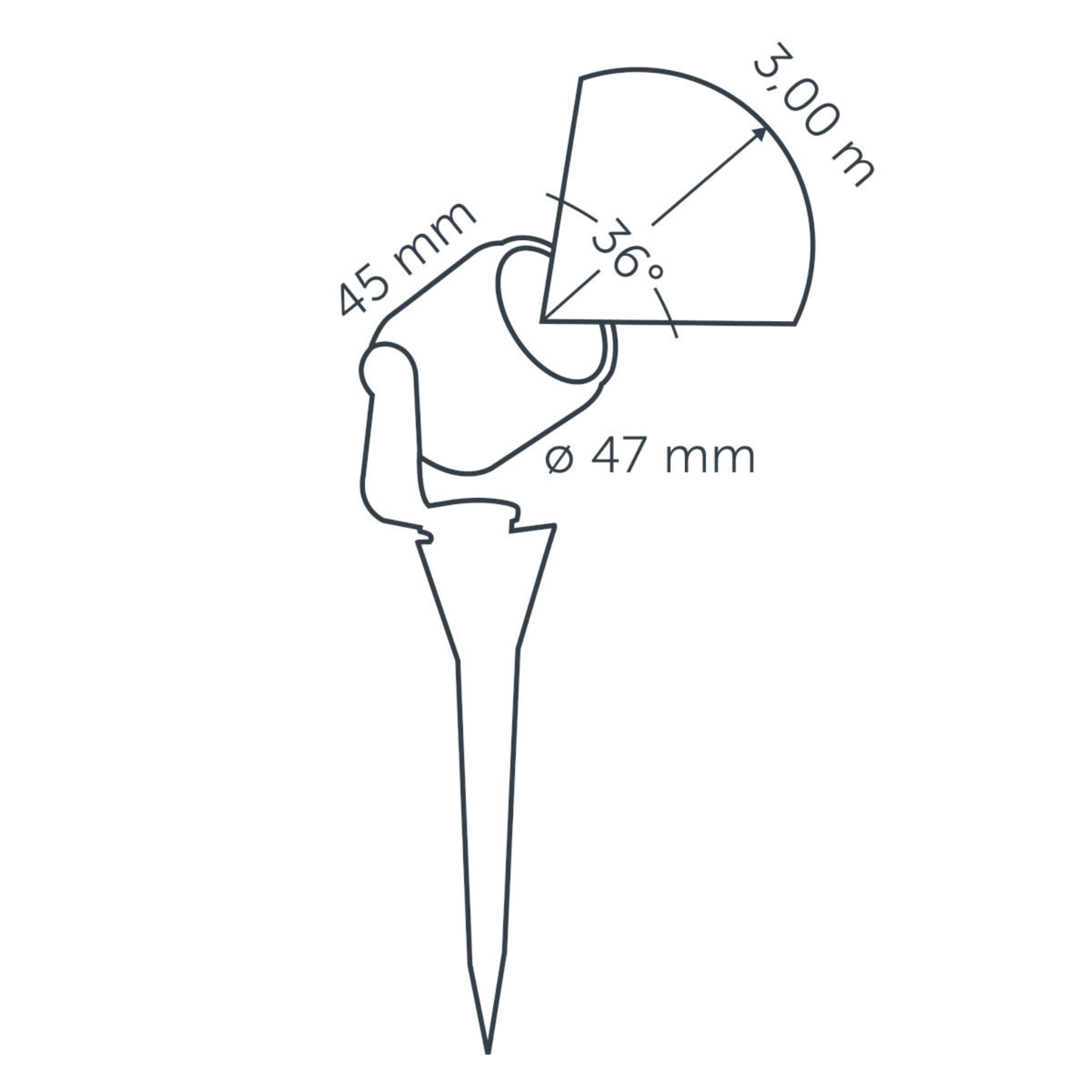 IN-LITE Mini Scope 12v Spike Spot - Black