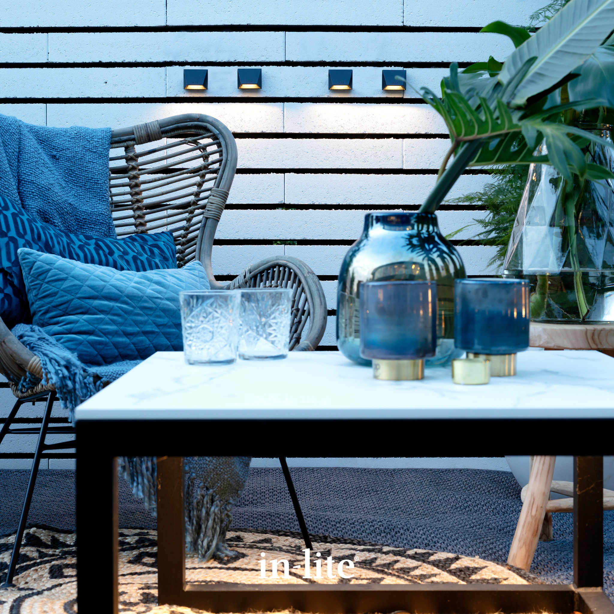 IN-LITE Mini Wedge 12v Wall Light - Dark Grey