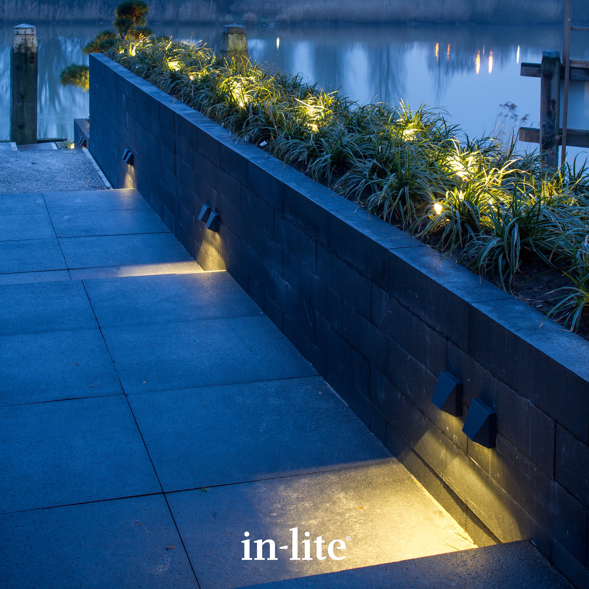 IN-LITE Wedge 12v Wall Light - Dark Grey