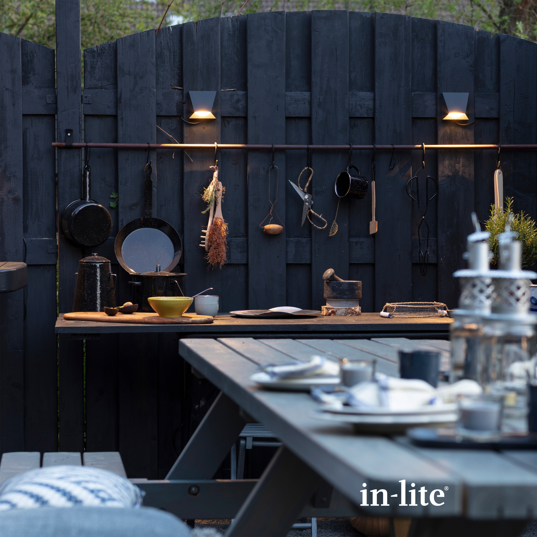 IN-LITE Wedge 12v Wall Light - Dark Grey