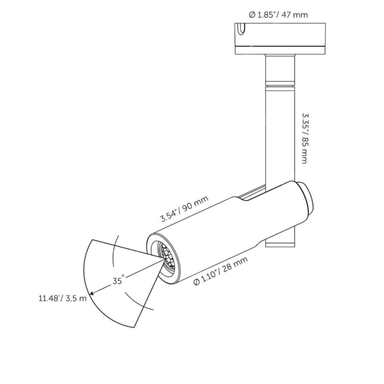 In-Lite AIM CEILING Adjustable Ceiling Light - Black IN-LITE